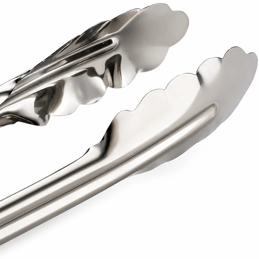 Large Stainless Steel Kitchen Tongs with Clip 33 cm BBQ Grill Tongs Cooking Serving Tongs Heavy Duty Food Tong