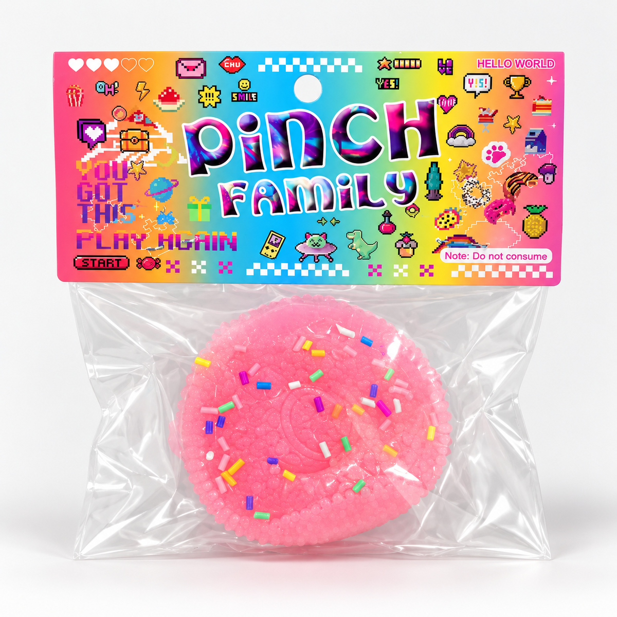 Small Soft Squishy Cookie Toy with Colorful Sprinkles