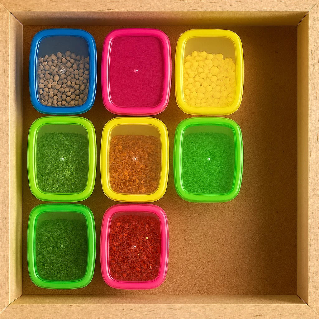 Set of 8 Mini Storage Containers Compact Food Containers for Sauces Snacks Spices and Daily Kitchen Use