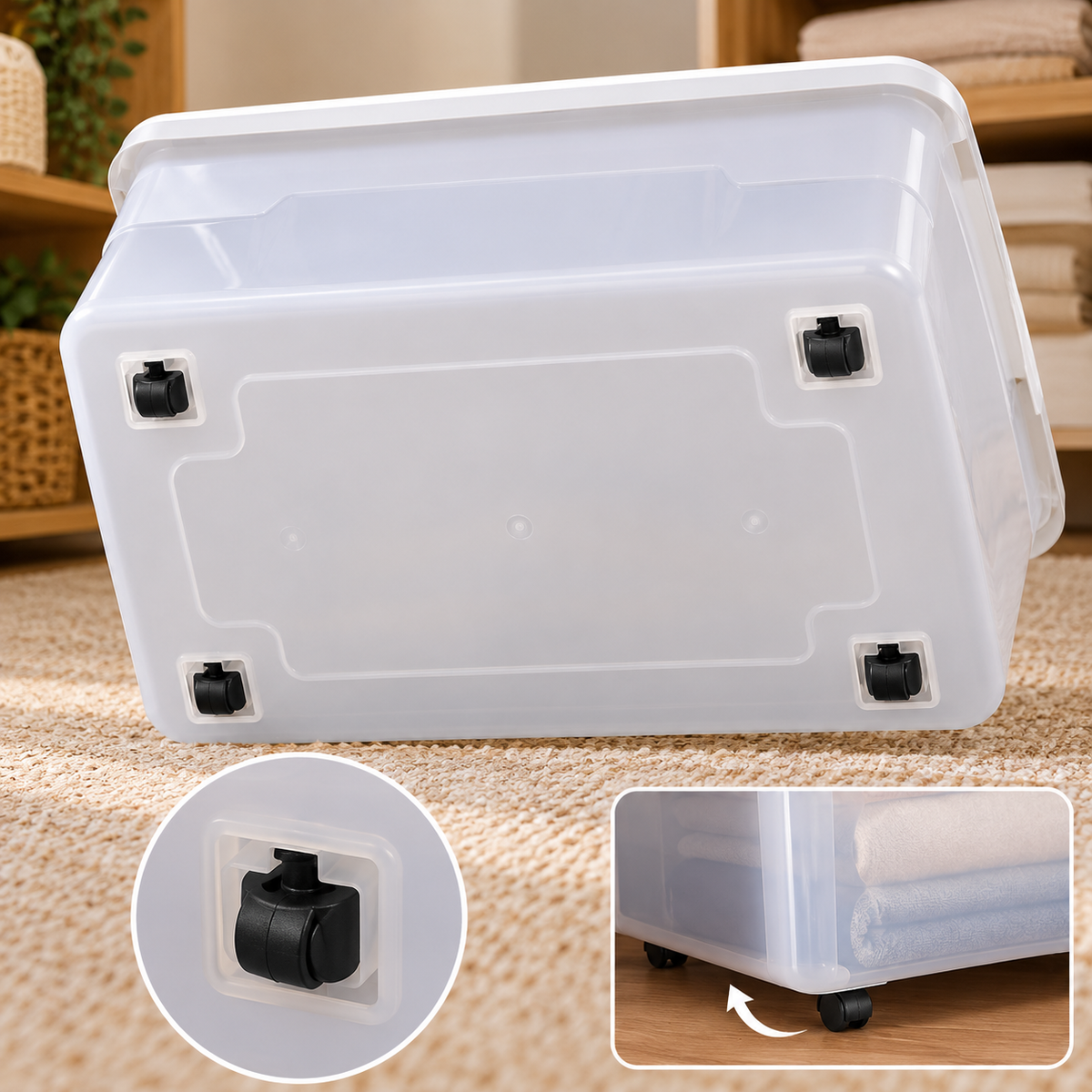 45L Large Storage Box with Lid