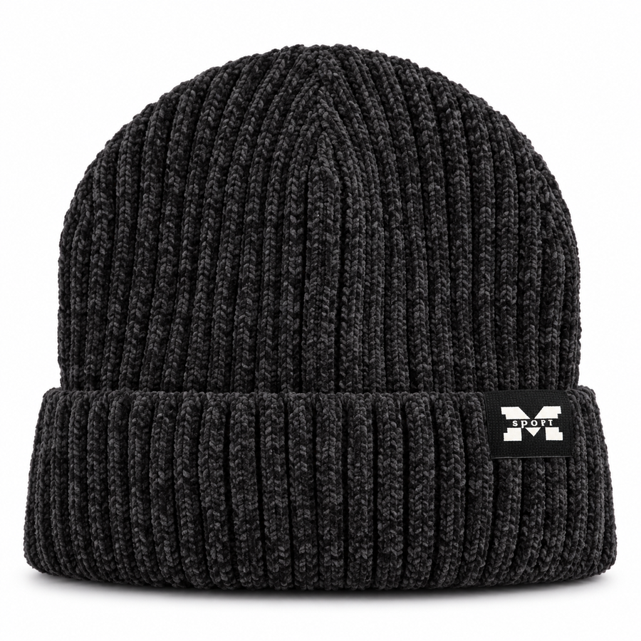 M Sport Ribbed Knitted Winter Beanie Hat
