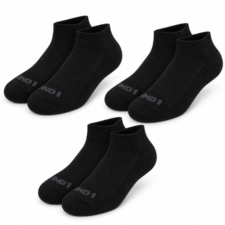 AND1 Low Cut Black Socks – Set of 3 Pairs