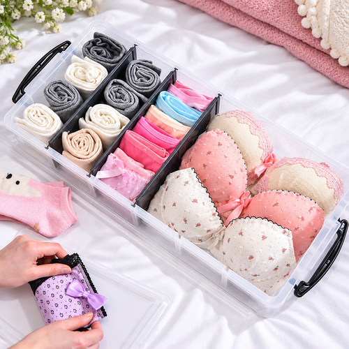 10L 6 Compartment Storage Box with Removable Dividers