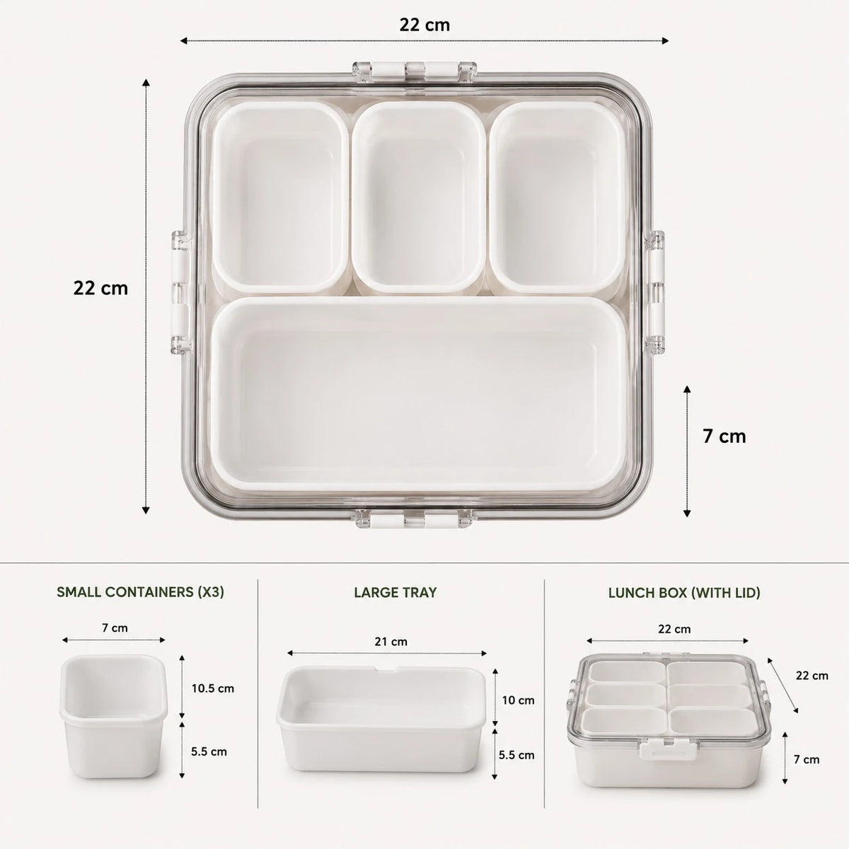 Lunch Box Meal Prep Food Storage Container Bento Box Organizer Portable Food Carrier Compartment Lunch Box Snack Container School Office Picnic Storage Box
