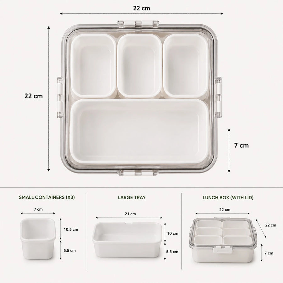 Lunch Box Meal Prep Food Storage Container Bento Box Organizer Portable Food Carrier Compartment Lunch Box Snack Container School Office Picnic Storage Box