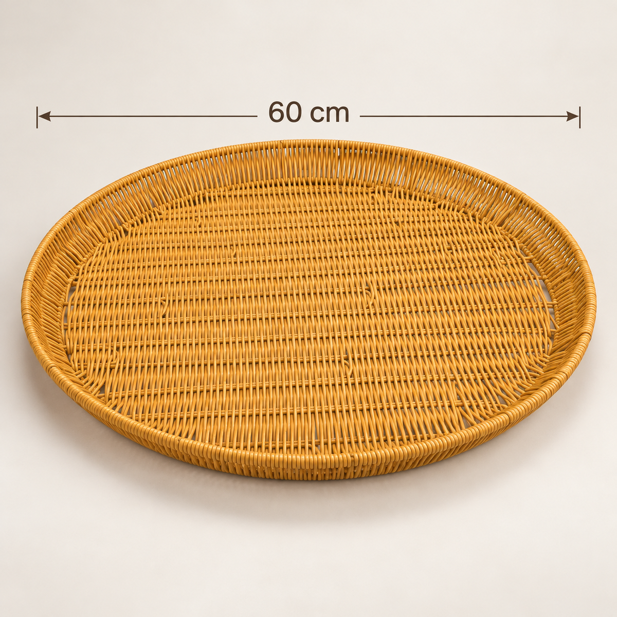 Round Woven Rattan Serving Tray Available in 7 Sizes