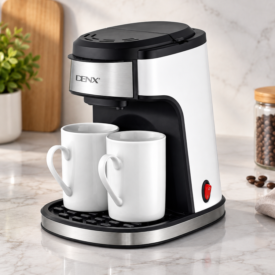 DENX Double Cup Drip Coffee Maker