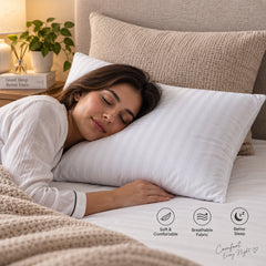 Soft Lightweight Sleeping Pillow 65 × 45 cm 700 g for Bed Sofa & Home Comfort