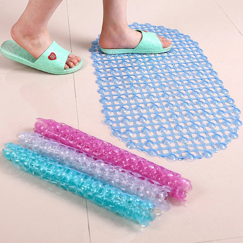 Anti-Slip PVC Bath Mat with Suction Cups – Drainage Safety Design for Bathroom & Shower (67 × 37 cm) - Image 7