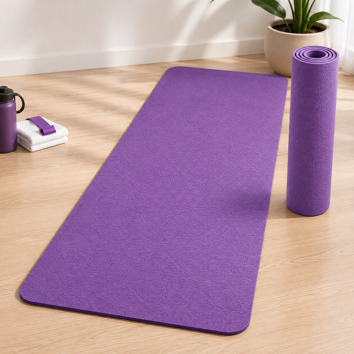 Yoga Mat Non Slip Fitness Exercise Pilates Workout Training Mat Pink Gym Sports