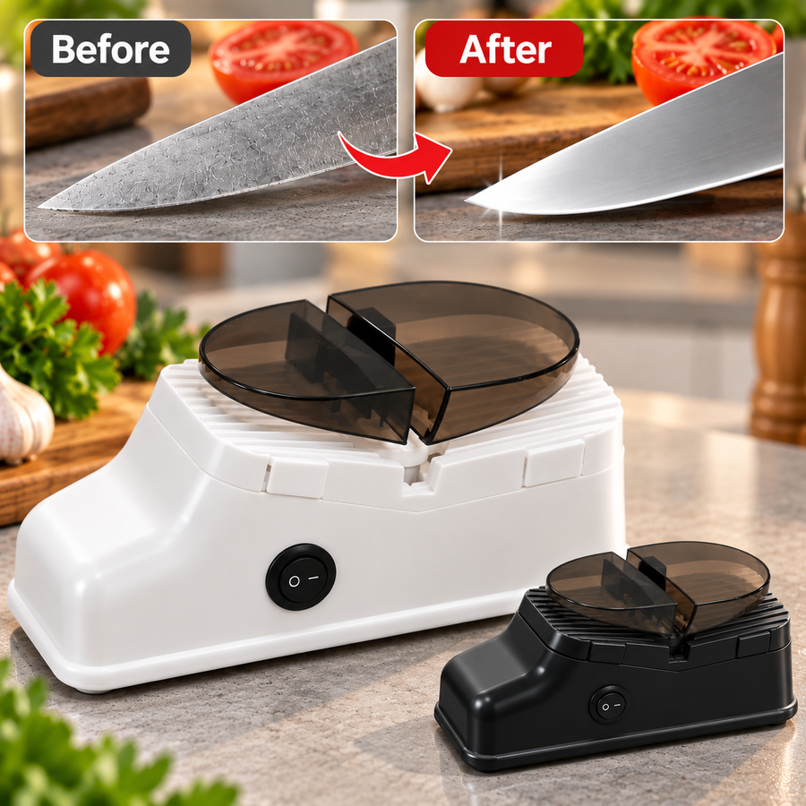 Electric Knife Sharpener with Dual Sharpening Slots