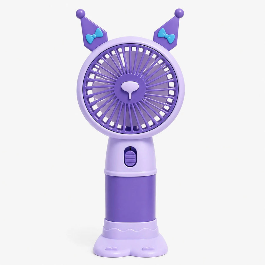 Handheld Mini Fan Portable Rechargeable USB Cooling Fan Cute Cartoon Desk Fan Travel Fan