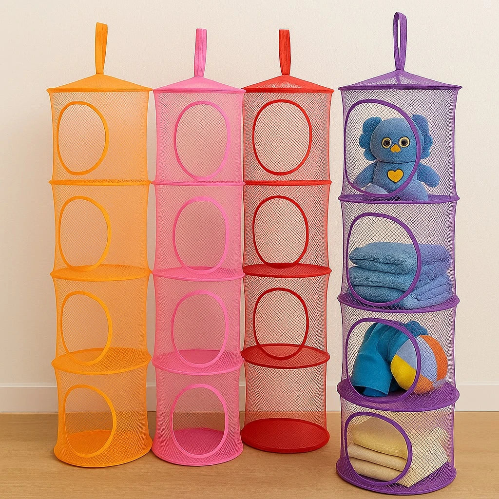 4Tier Hanging Mesh Organizer