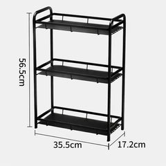 3-Tier Metal Kitchen Countertop Organizer Rack – Spice Rack Shelf, Jar & Bottle Storage Stand, Condiment Holder, Pantry & Cabinet Organizer