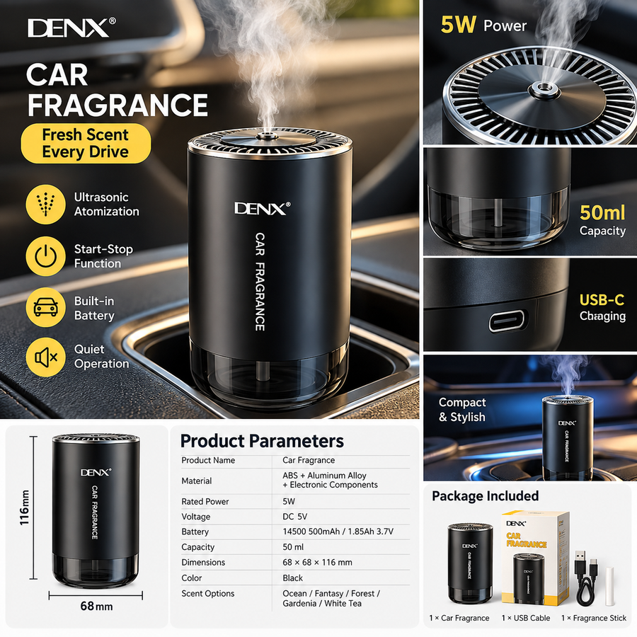 DENX Rechargeable Car Fragrance Diffuser