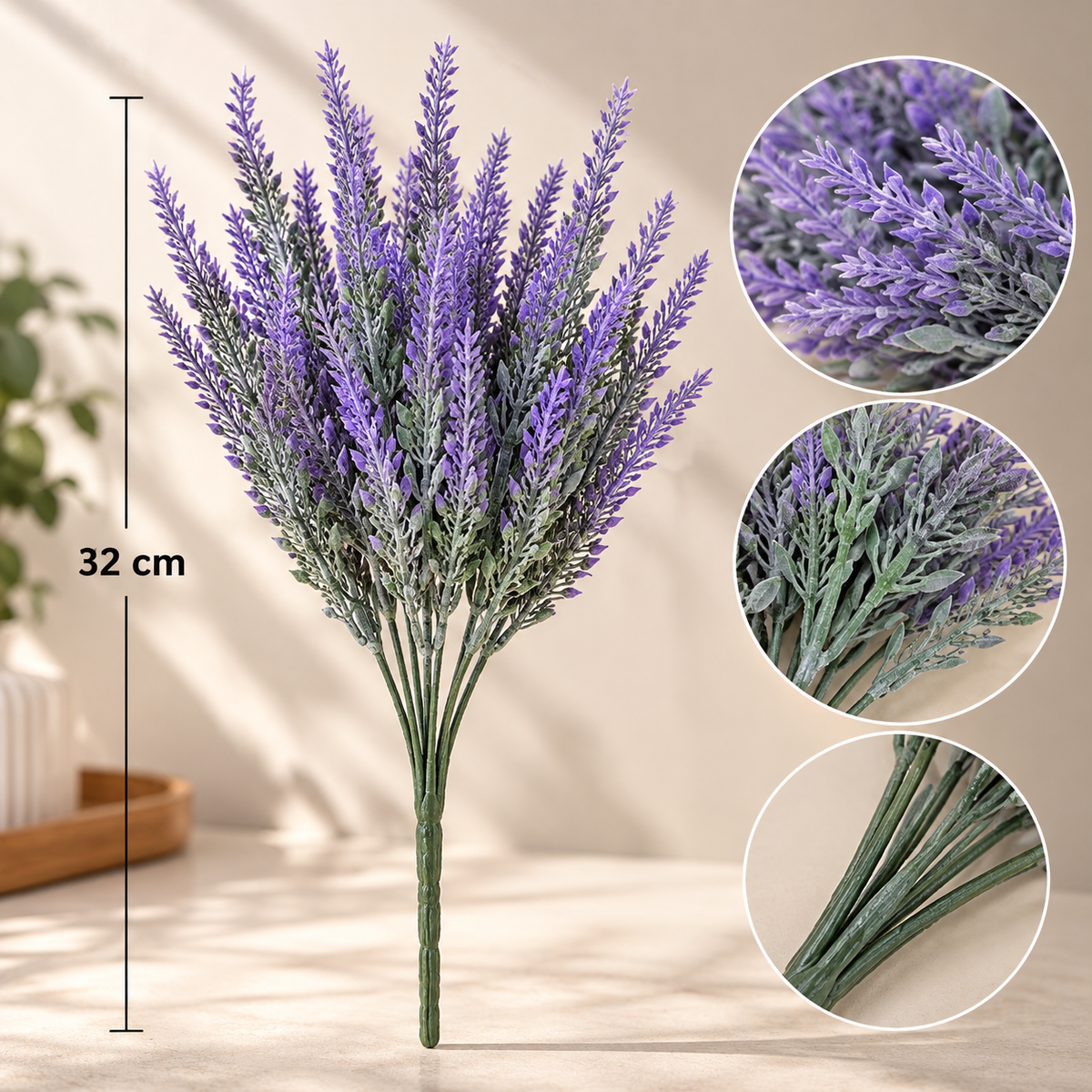Artificial Lavender Flower Stem 30–37 cm