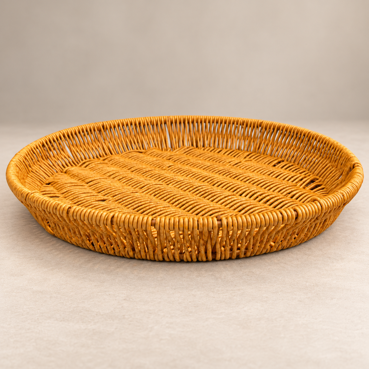 Round Woven Rattan Serving Tray Available in 7 Sizes