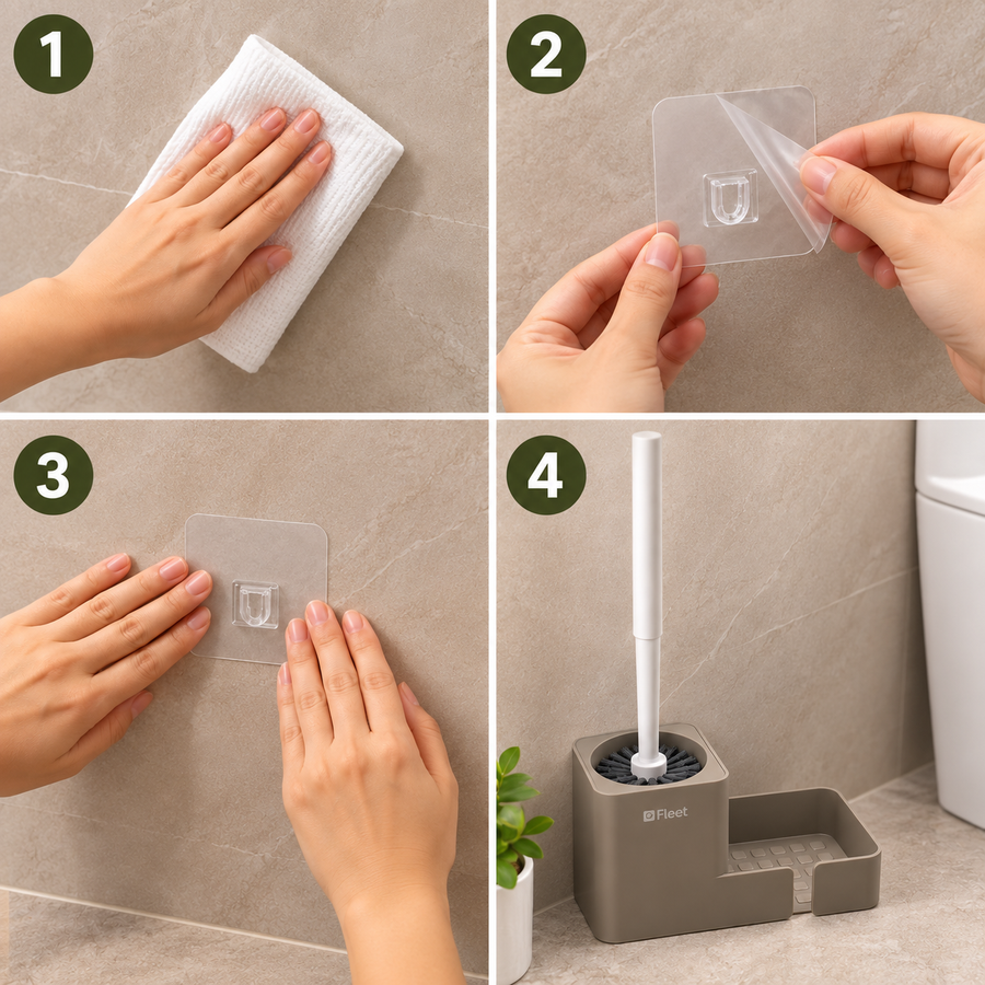 Wall Mounted Toilet Brush Set