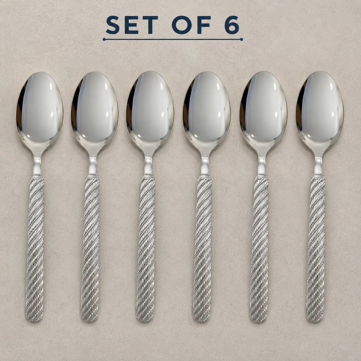 Large Spoon Stainless Steel Cutlery Set Of 6 Dining Spoons Table Spoons Kitchen Utensils Premium Silverware