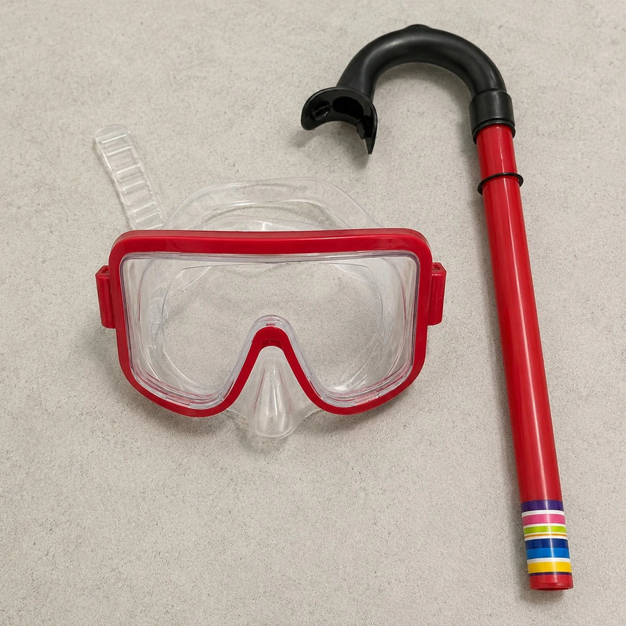 Kids Snorkel Set Diving Mask Swimming Goggles Snorkeling Tube Beach Pool Water Sports Underwater Exploration Kit