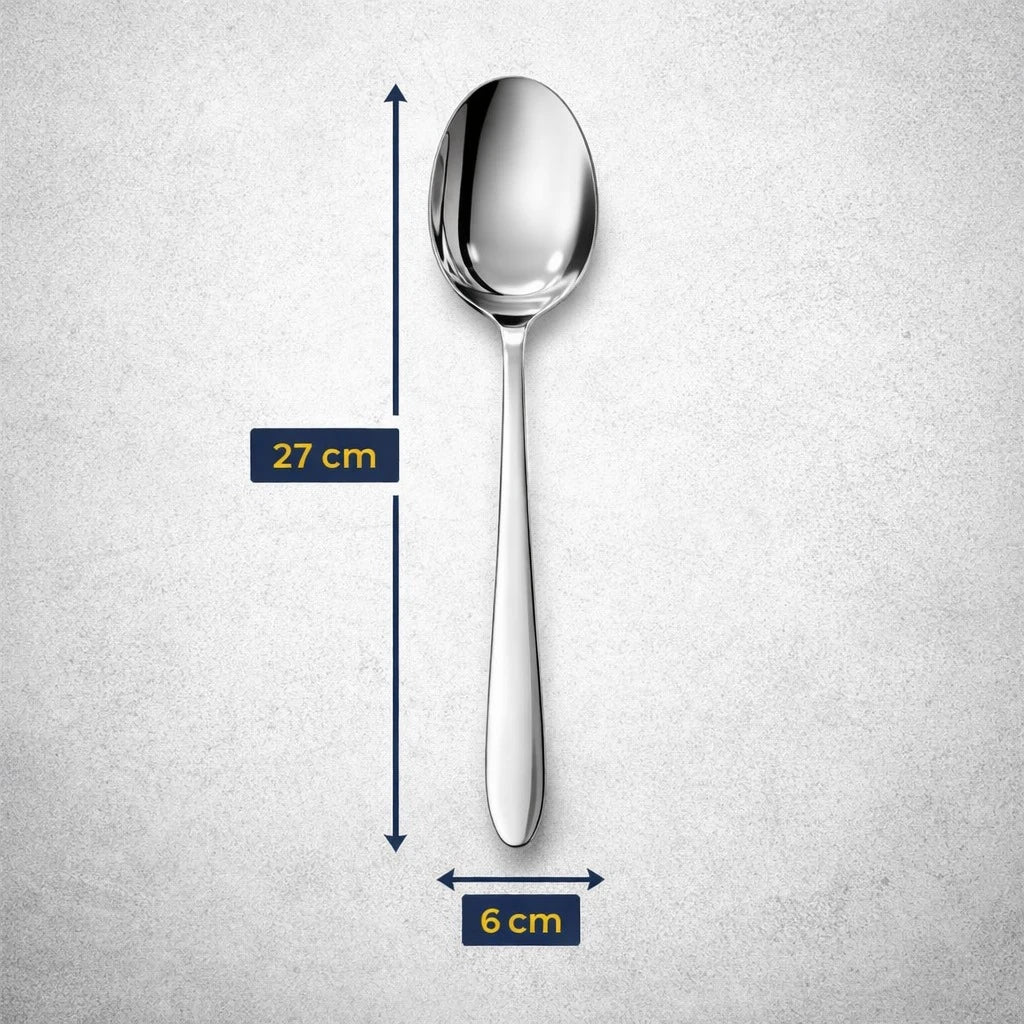 Stainless Steel Kitchen Utensil Set Cooking Utensils Set Metal Cooking Tools Kitchen Serving Utensils Set of 6 Silver