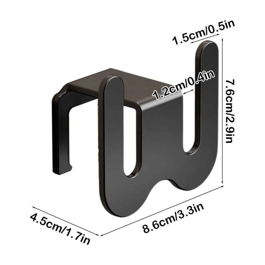 Wall Mounted Adhesive Slipper Holder Hook Rack Double Shoe Organizer