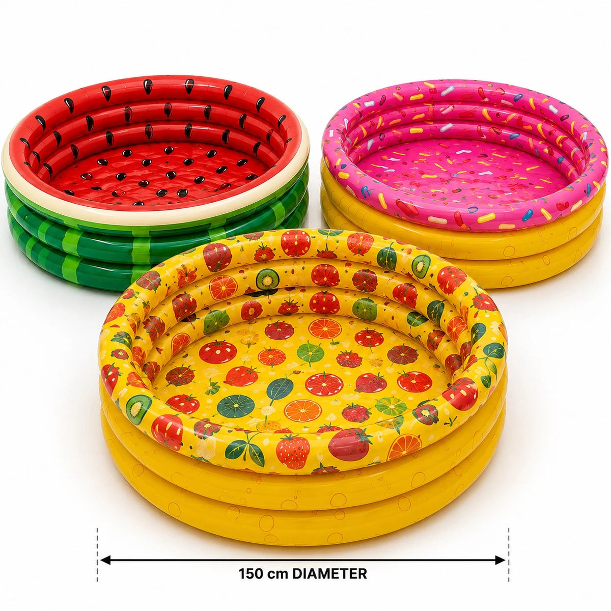 Kids Inflatable Pool Assorted Prints 150cm Garden Swimming Pool Summer Water Play Pool