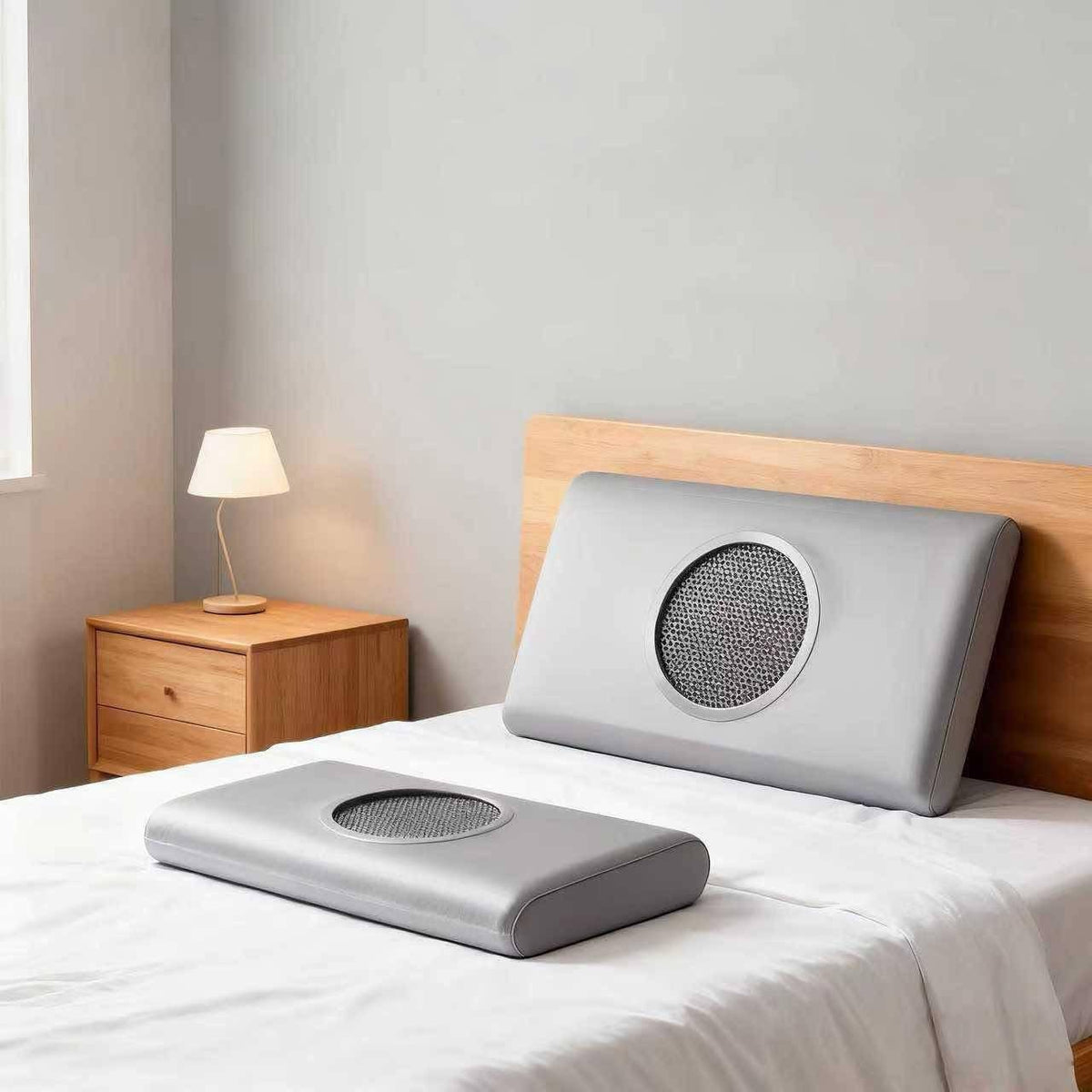 Ergonomic Pillow with Breathable Mesh Panel 67 × 38 cm