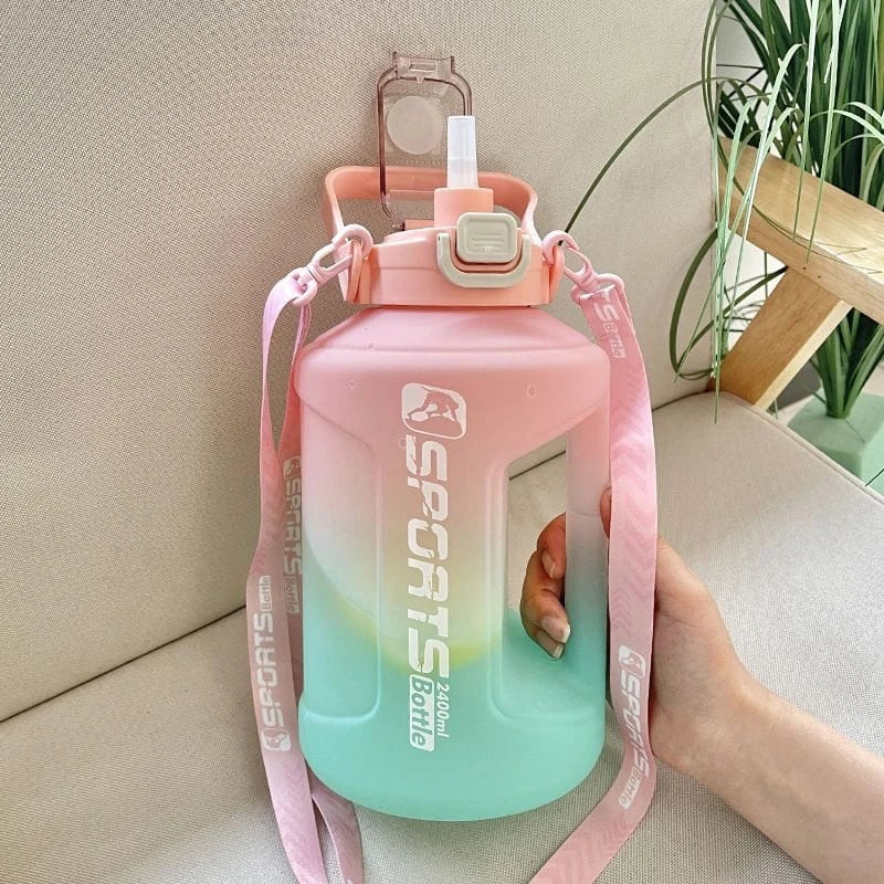 Gradient Sports Water Bottle 1.6L Large Capacity Motivational Water Bottle Fitness Gym Outdoor Drinking Bottle