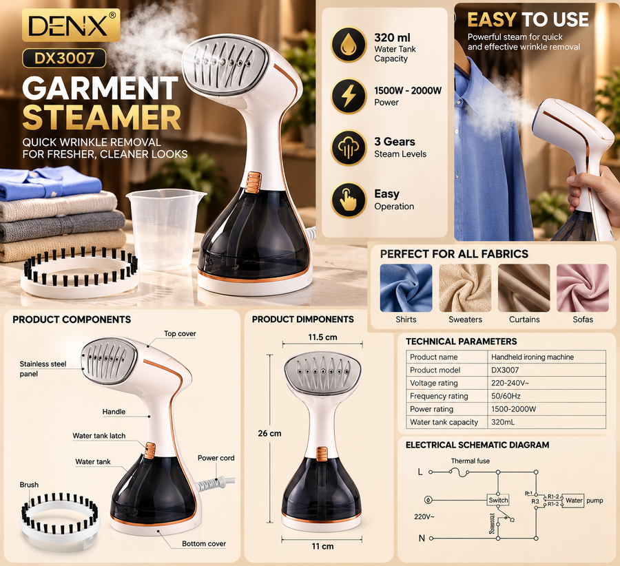 DENX Handheld Garment Steamer