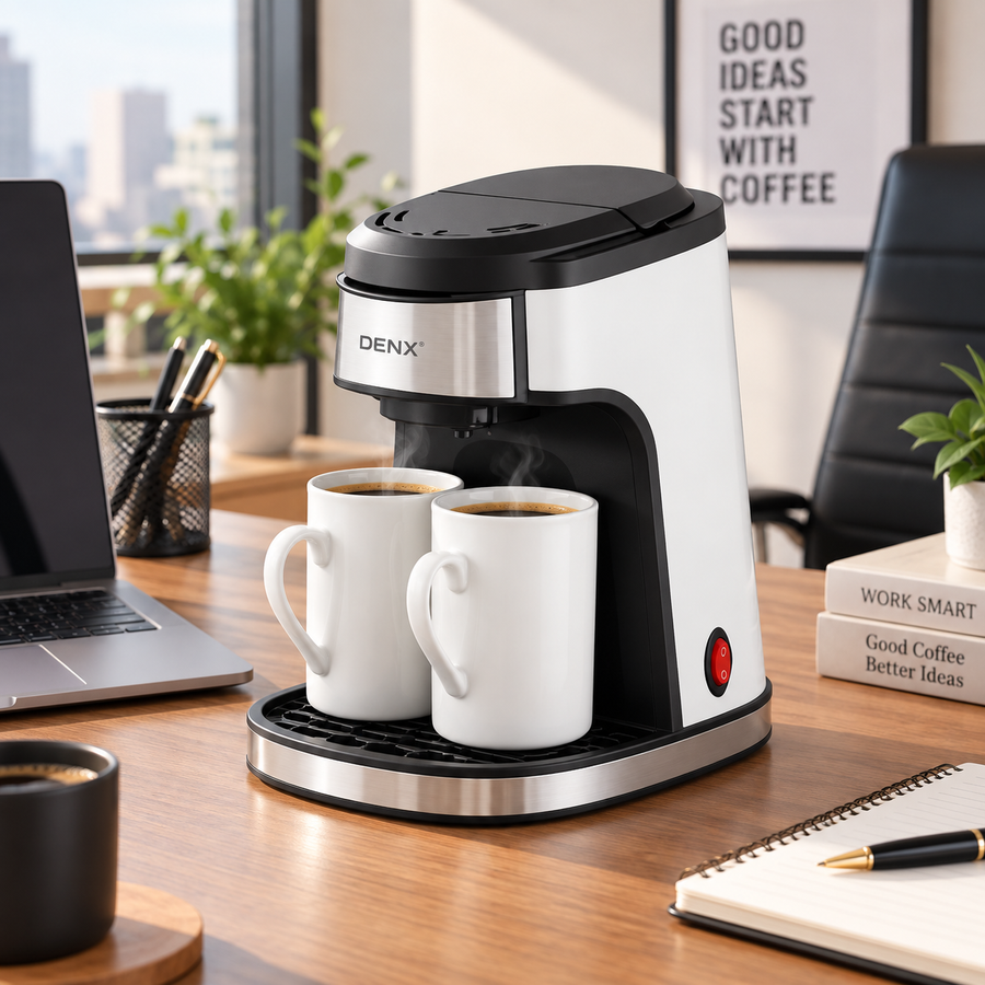 DENX Double Cup Drip Coffee Maker