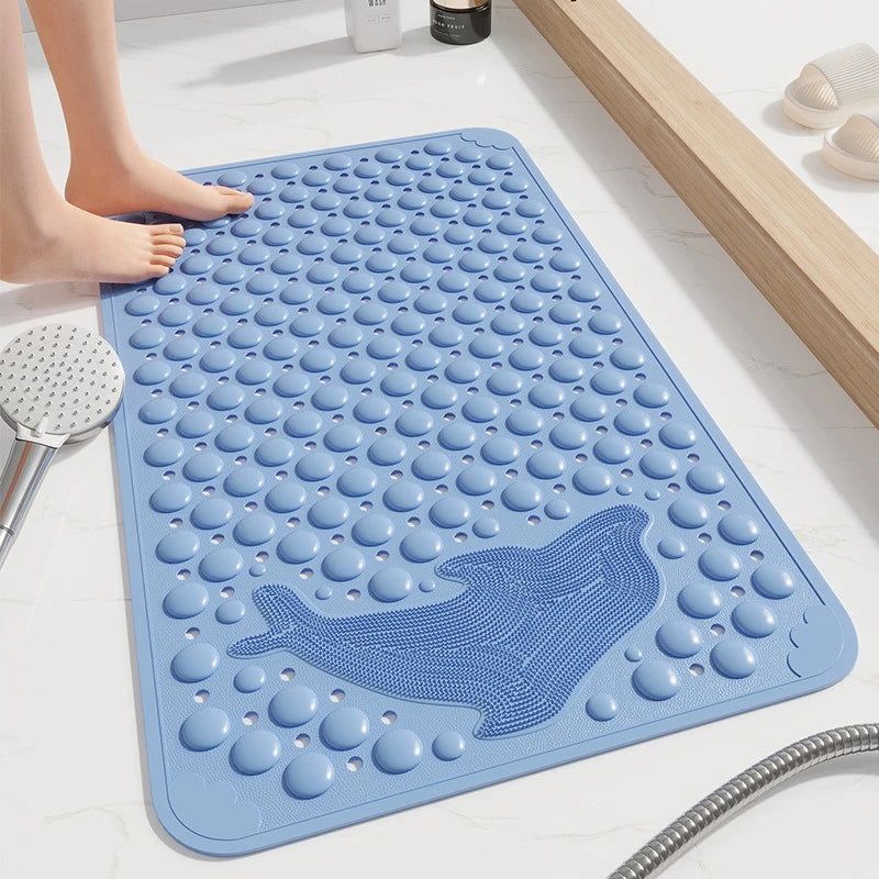Non-Slip Shower & Bathtub Bath Mat with Suction Cups, Drain Holes & Massage Texture – Bathroom Safety Mat (70 × 34 cm) - Image 3