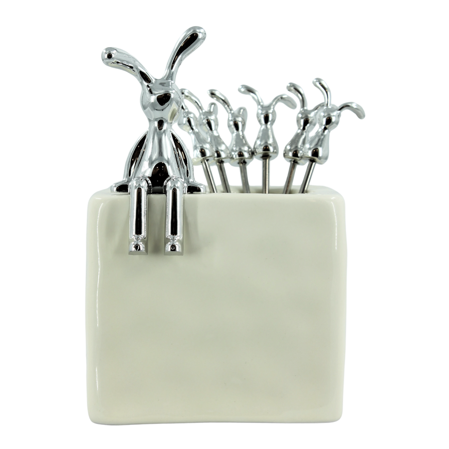 Bunny Fruit Fork Set