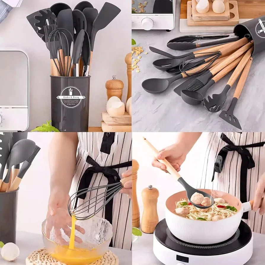 12 Piece Silicone Kitchen Utensil Set