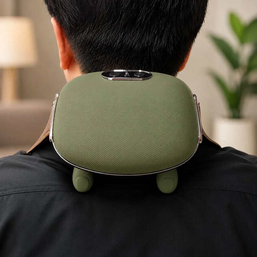 Portable Shoulder And Neck Massager Hot Compress Gear Switching Relaxation Device FH 670