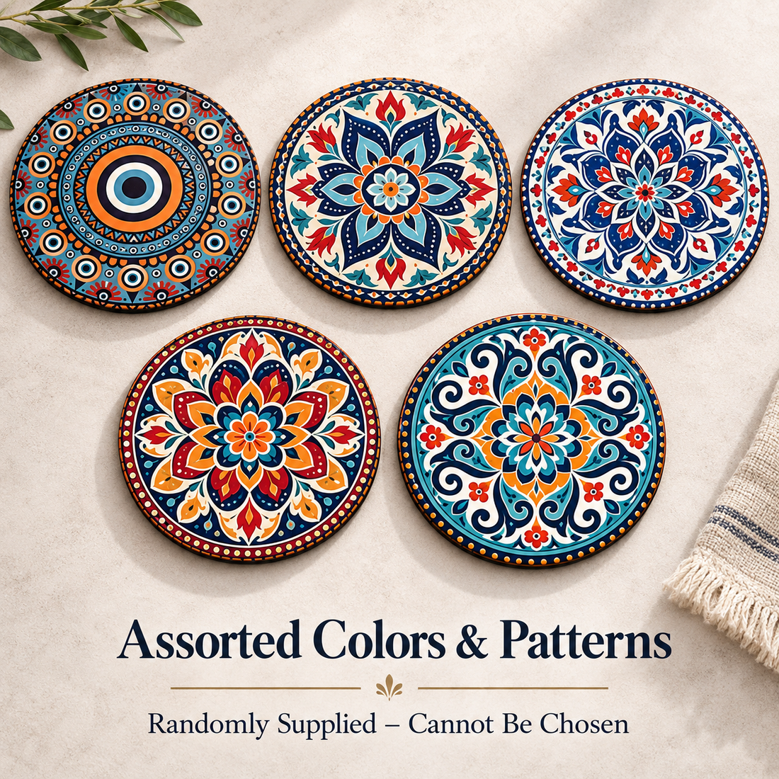 Turkish Mandala Assorted Heat-Resistant Trivet 18 cm