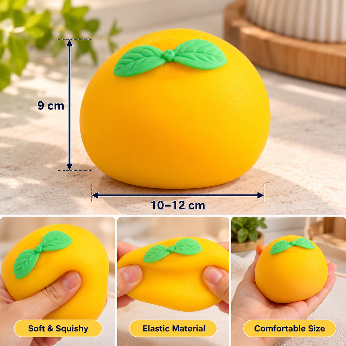 Orange Shaped Elastic Squishy Stress Relief Toy