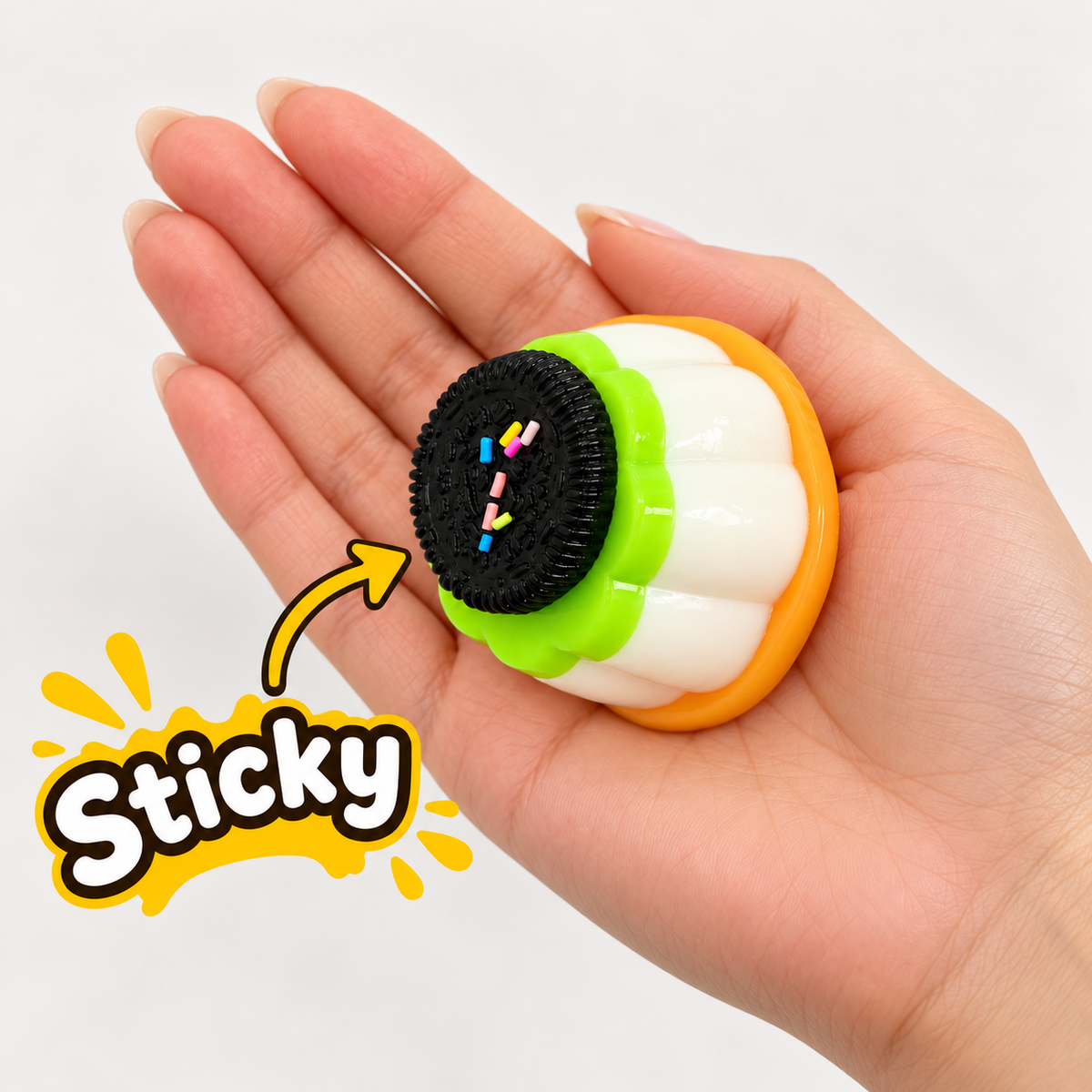 Mini Oreo Pudding Sticky Squishy Toy