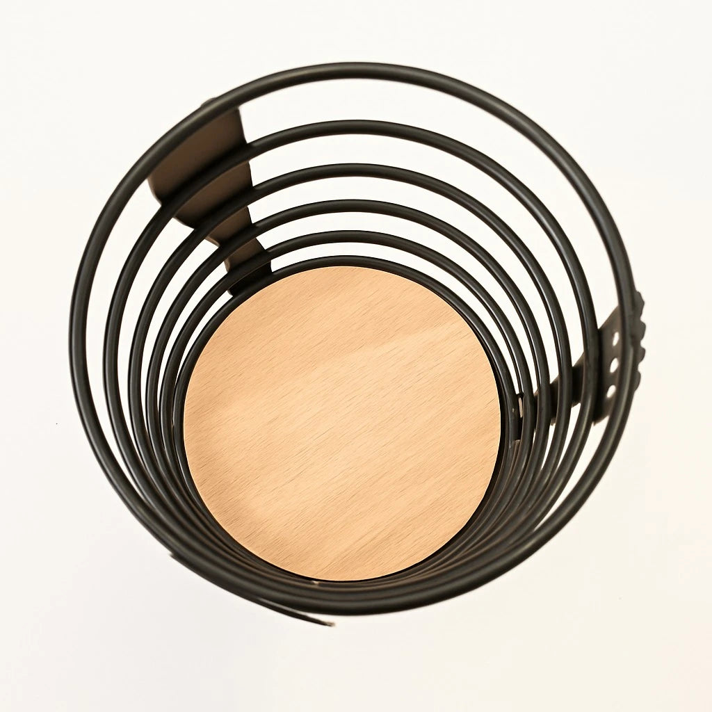 Black Round Metal Cutlery Holder