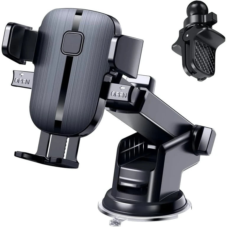 Universal Rotating Car Phone Holder for Air Vent and Windshield with Adjustable Viewing Angle