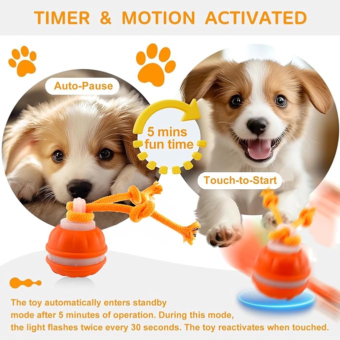 Rechargeable Interactive Rolling Pet Toy