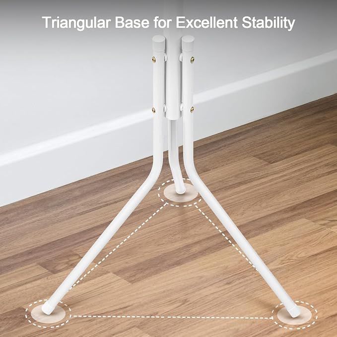 White Multi Level Coat Rack with Hooks