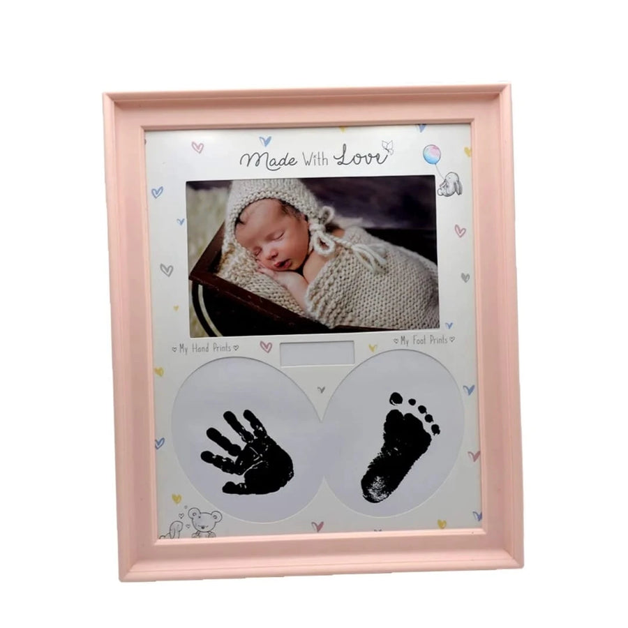Baby Handprint Footprint Photo Frame Memory Keepsake Picture Frame Newborn Baby Photo Memories Display Frame