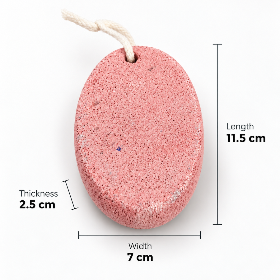 Oval Pumice Stone Foot Scrubber with Hanging Rope
