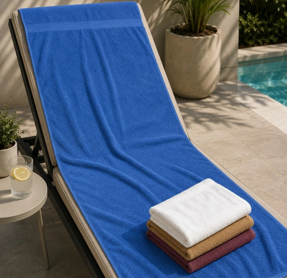 Travel Bath Towel Large Cotton Terry Bathroom Pool Beach Spa Hotel Towel Soft Absorbent Quick Dry 70x135 cm - Image 7