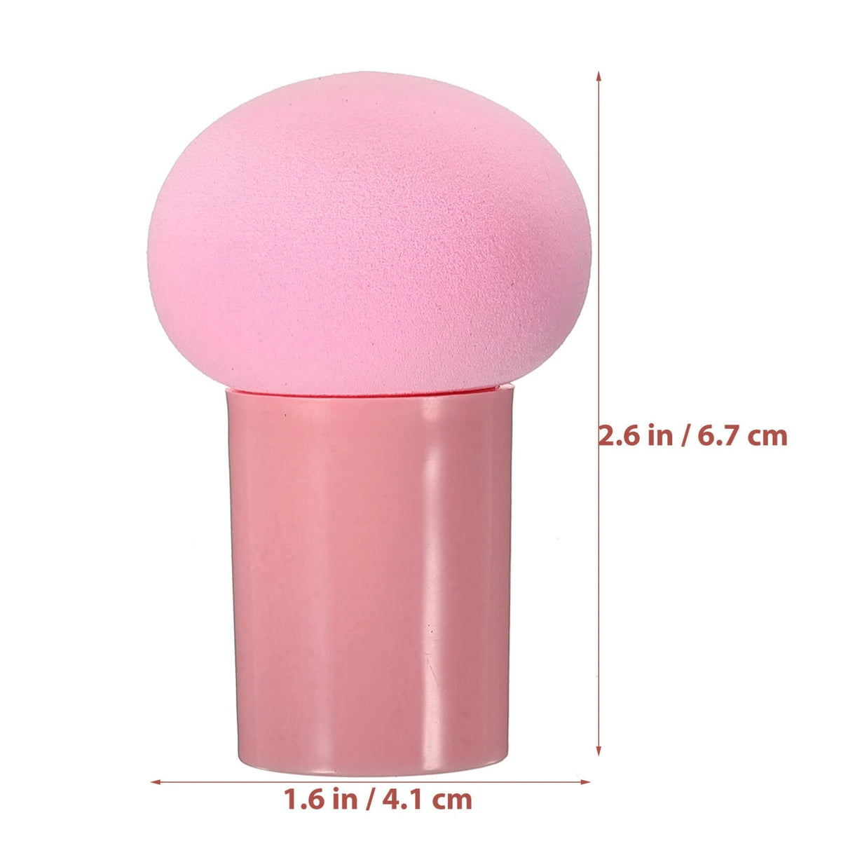 4 Piece Makeup Brush and Sponge Set with Foundation Brush Mushroom Puff and Storage Box