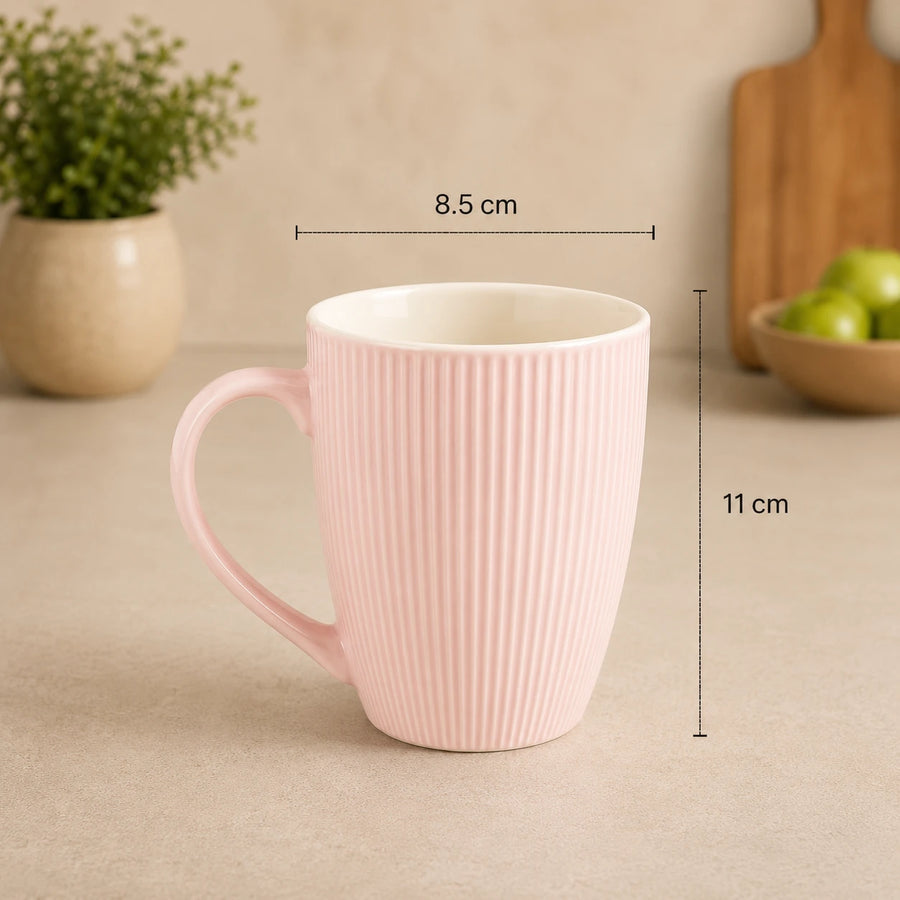 Ribbed Ceramic Coffee Mug Tea Mug Porcelain Mug Modern Kitchen Mug