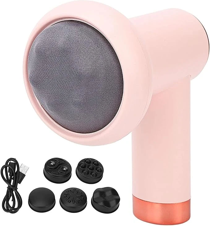 6 Speed Cordless Body Massager with 5 Massage Heads and Rechargeable 1200mAh Battery