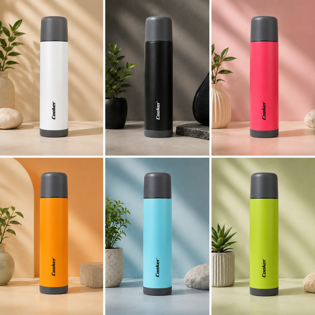 Cooker Thermos Vacuum Insulated Thermos Bottle 750ML 304 Stainless Steel Travel Coffee Tea Water Flask Leak Proof Hot Cold Bottle