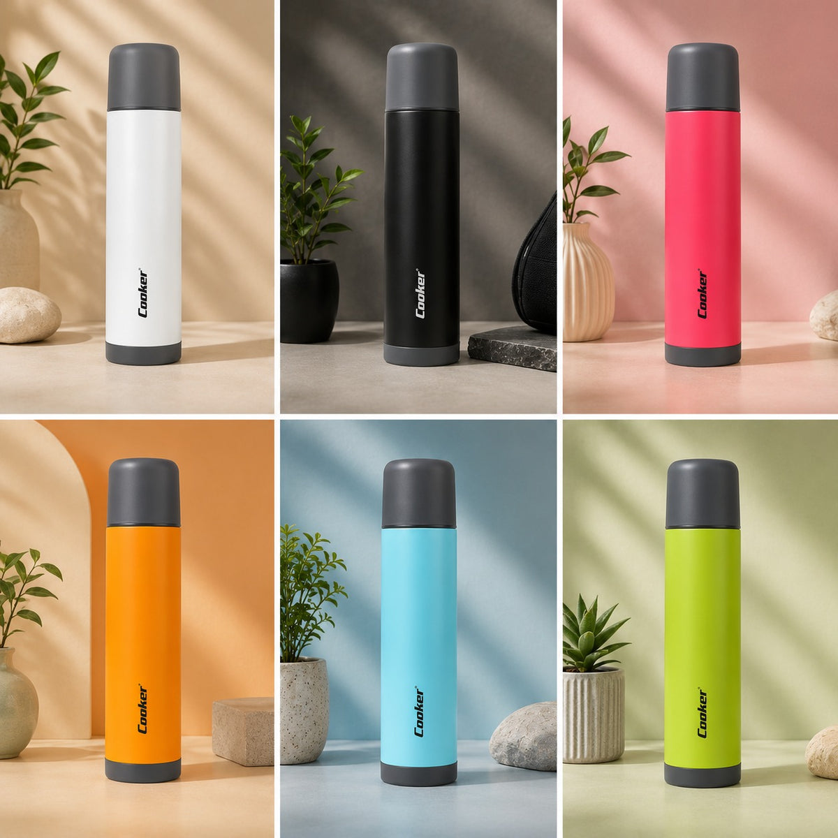Cooker Thermos Vacuum Insulated Thermos Bottle 750ML 304 Stainless Steel Travel Coffee Tea Water Flask Leak Proof Hot Cold Bottle